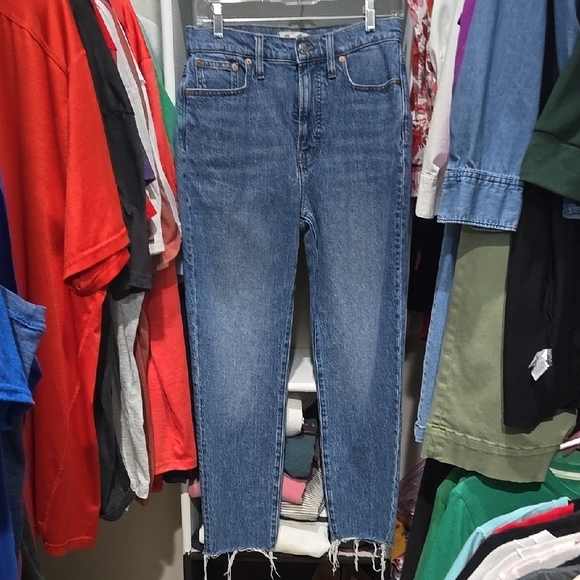 Madewell Blue Cropped Ankle Jeans - Picture 1 of 8